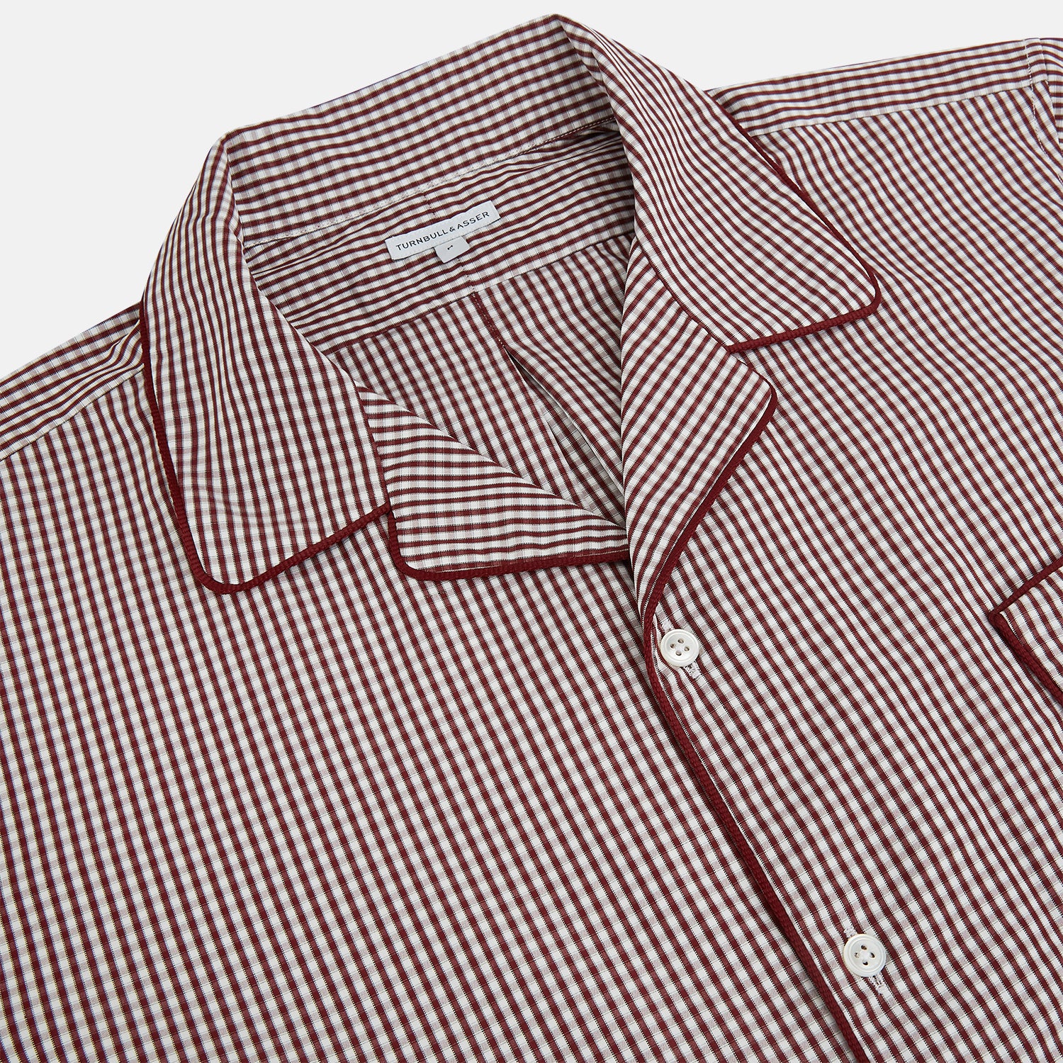 View 2 of product Burgundy Micro Check Winston Long Nightshirt