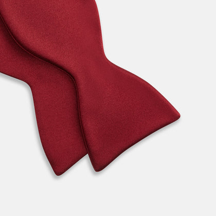 BURGUNDY SATIN BOW TIE Image 2