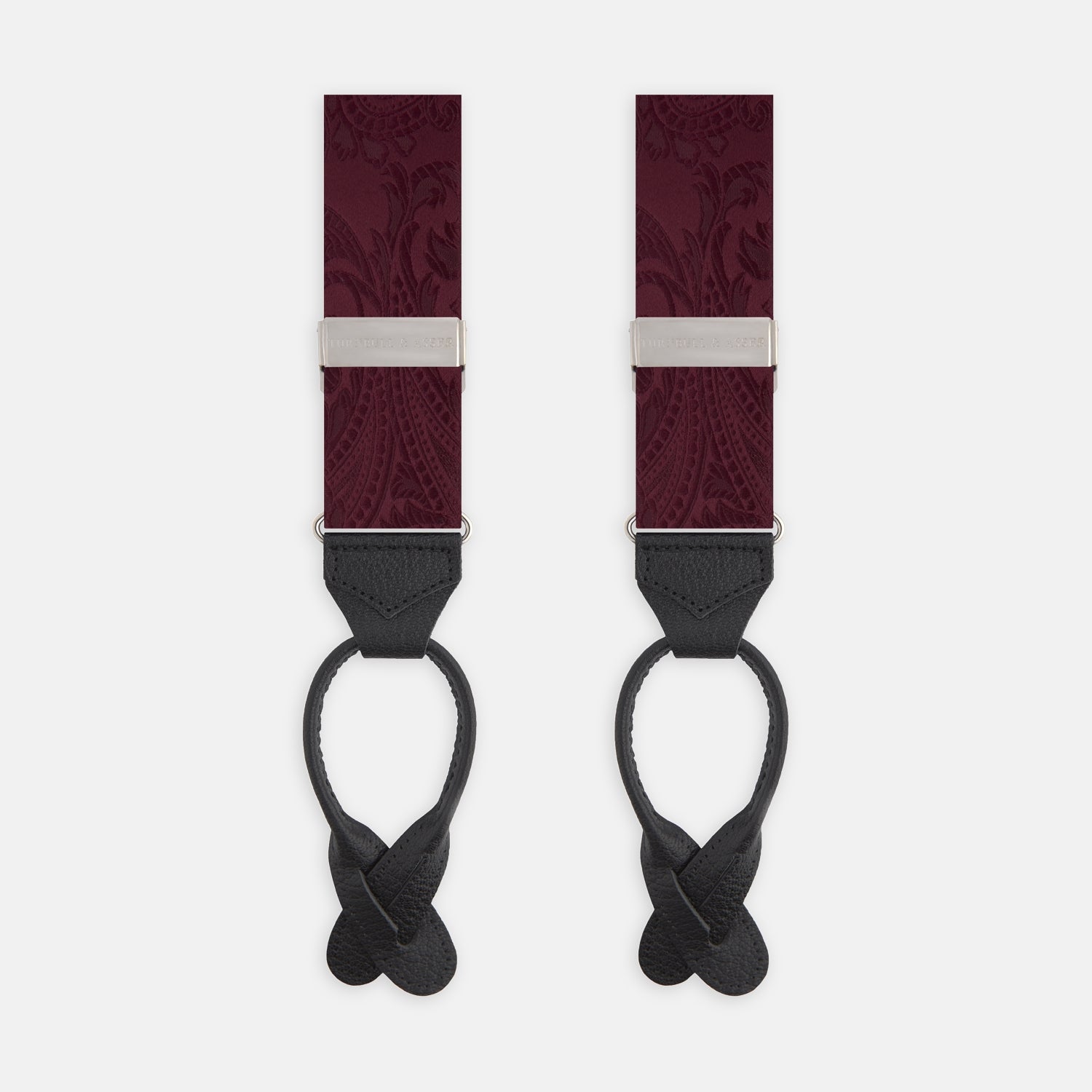 View 1 of product Burgundy Paisley Adjustable Silk Braces