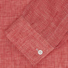 View 2 of product Weekend Fit Red Check Linen Shirt with Derby Collar and 1-Button Cuffs