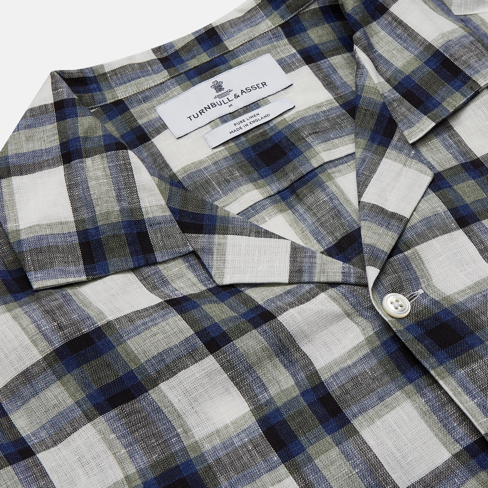 View 4 of product Green Multi Check Linen Holiday Fit Winnington Shirt