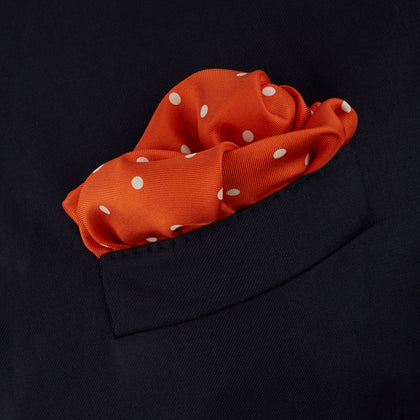 Orange Spot Silk Pocket Square Image 3