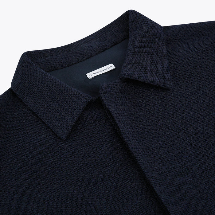 Navy Greenwich Knitted Overshirt Image 1