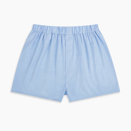 Plain Blue Godfrey Boxer Shorts Image 2