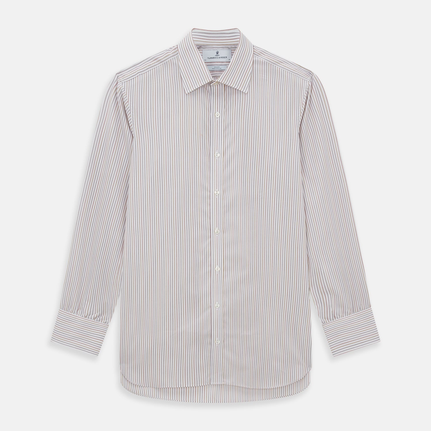 View 1 of product Red with Multicoloured Music Stripe Mayfair Shirt