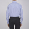 View 5 of product Blue and White Candy Stripe Shirt with T&A Collar and 3-Button Cuffs