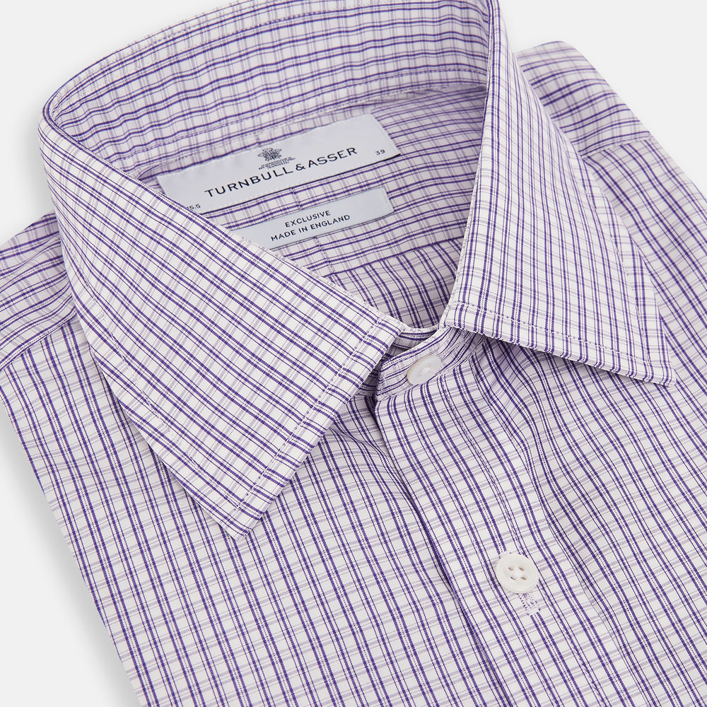 Purple Double Graph Check Mayfair Shirt