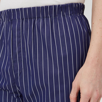 Navy Stripe Modern Pyjama Trousers Image 3