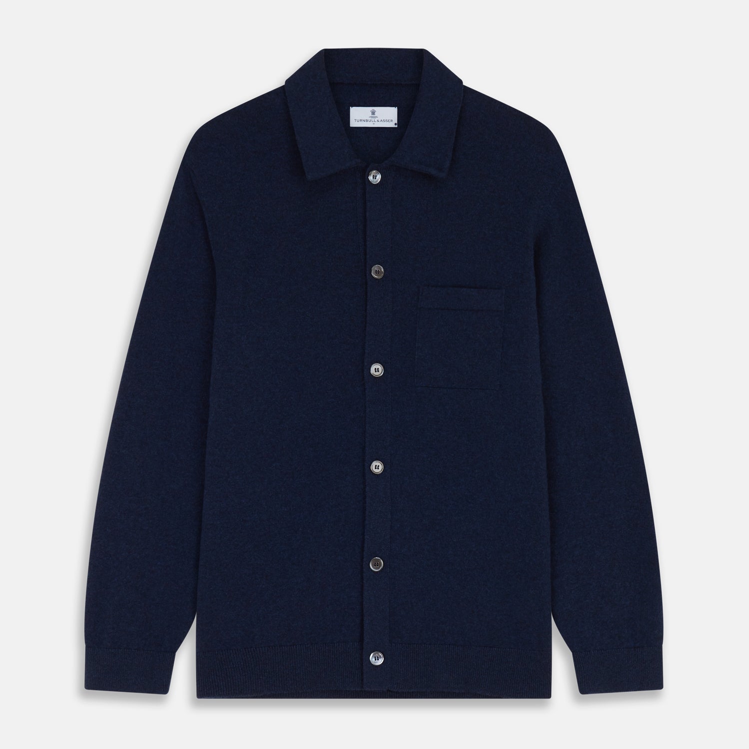 Navy Cashmere Duncan Knitted Shirt