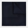 View 1 of product Navy and Charcoal Dot Silk Pocket Square