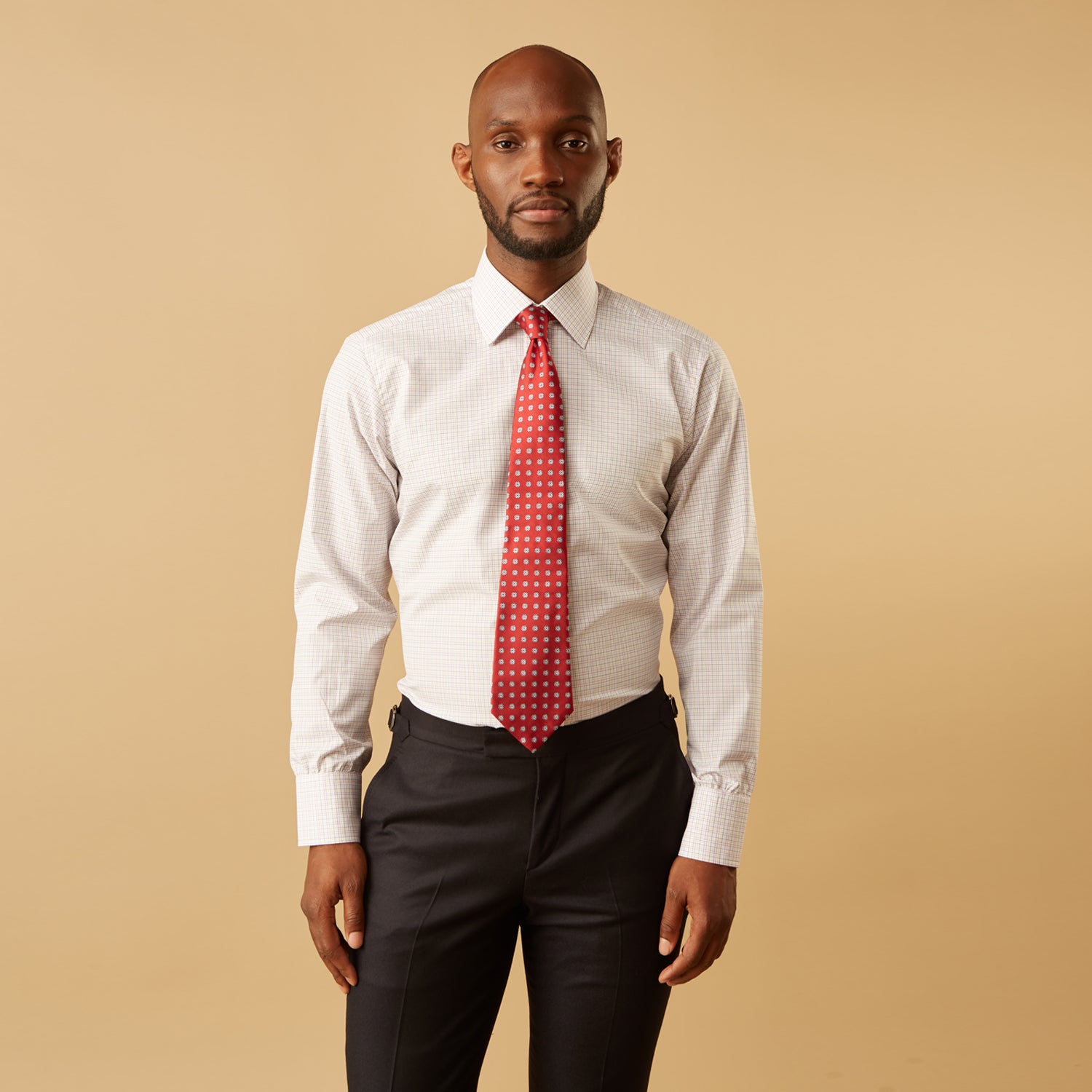 View 1 of product Red Multi Check Regular Fit Mayfair Shirt