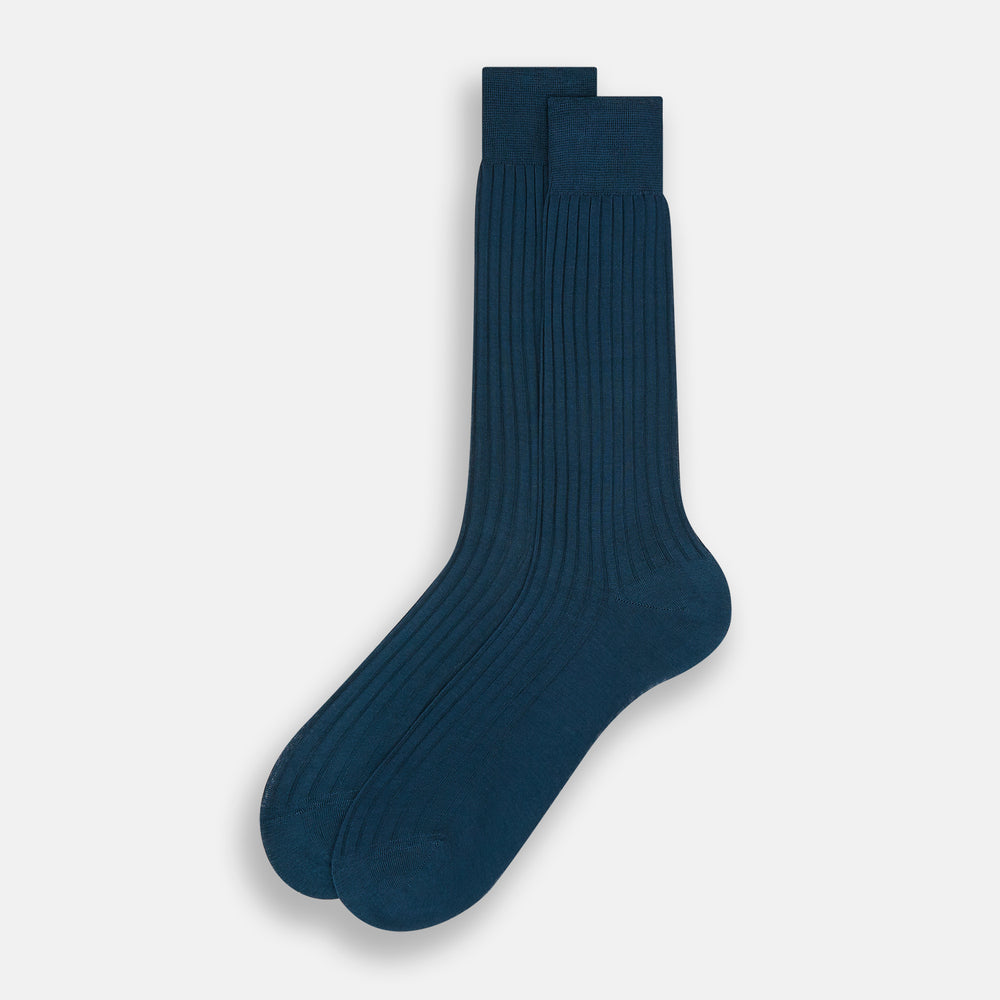 Petrol Mid-Length Socks