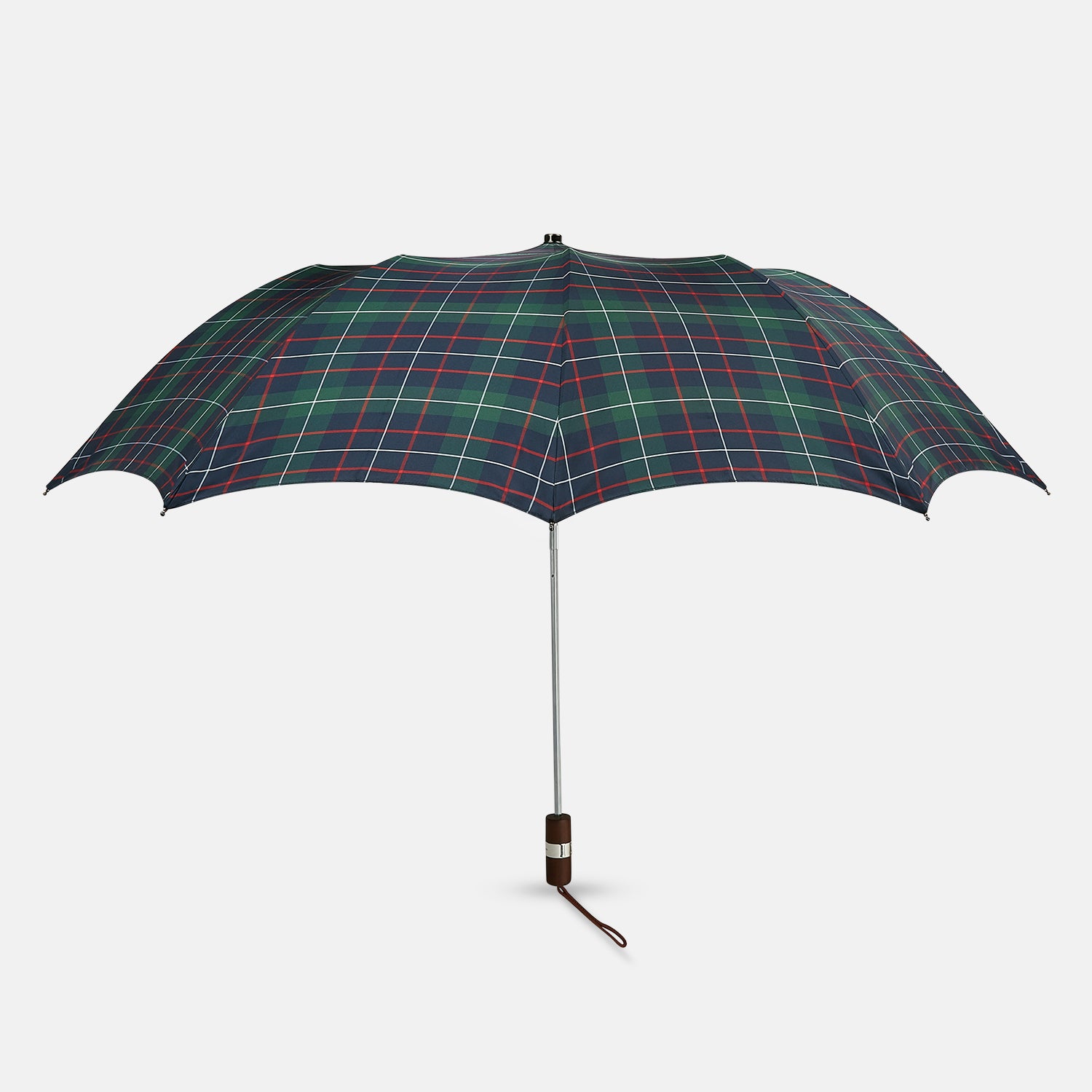 View 1 of product Colquhoun Tartan Telescopic Umbrella with Brown Maple  Handle