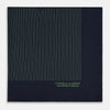 View 4 of product Navy and Fern Green Stripe Silk Pocket Square