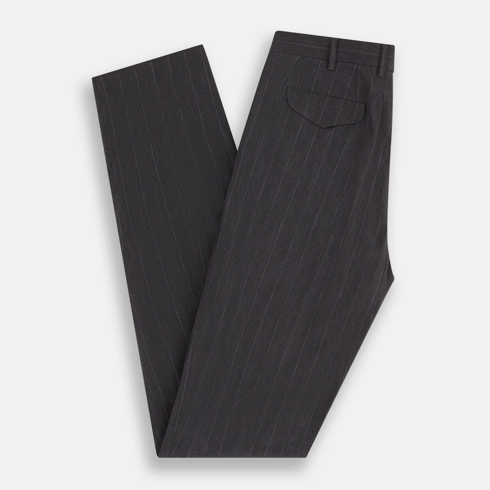 Dark Chocolate Striped Edmund trousers