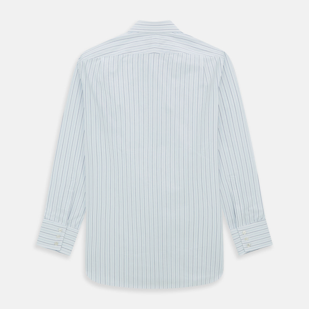 Blue Wide Pinstripe Mayfair Shirt