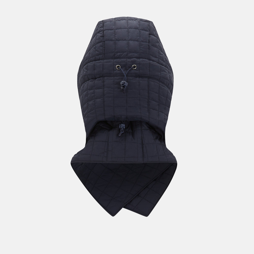 Navy Quilted Hood with Neck Warmer