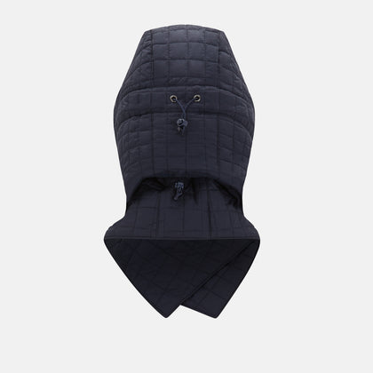 Navy Quilted Hood with Neck Warmer Image 3