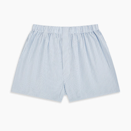 Light Blue Multi Stripe Godfrey Boxer Shorts Image 2
