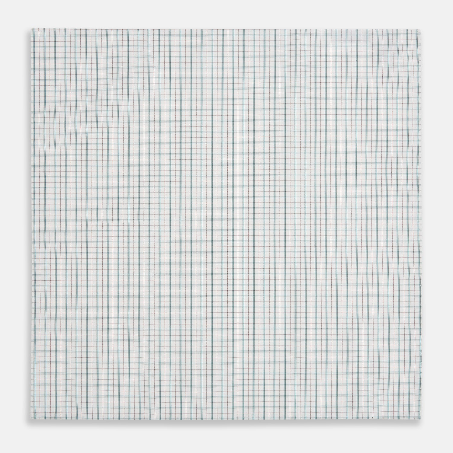 View 3 of product Green Multi Graph Check Hand-Rolled Handkerchief