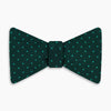 View 4 of product Dark Green and Navy Micro Dot Silk Bow Tie