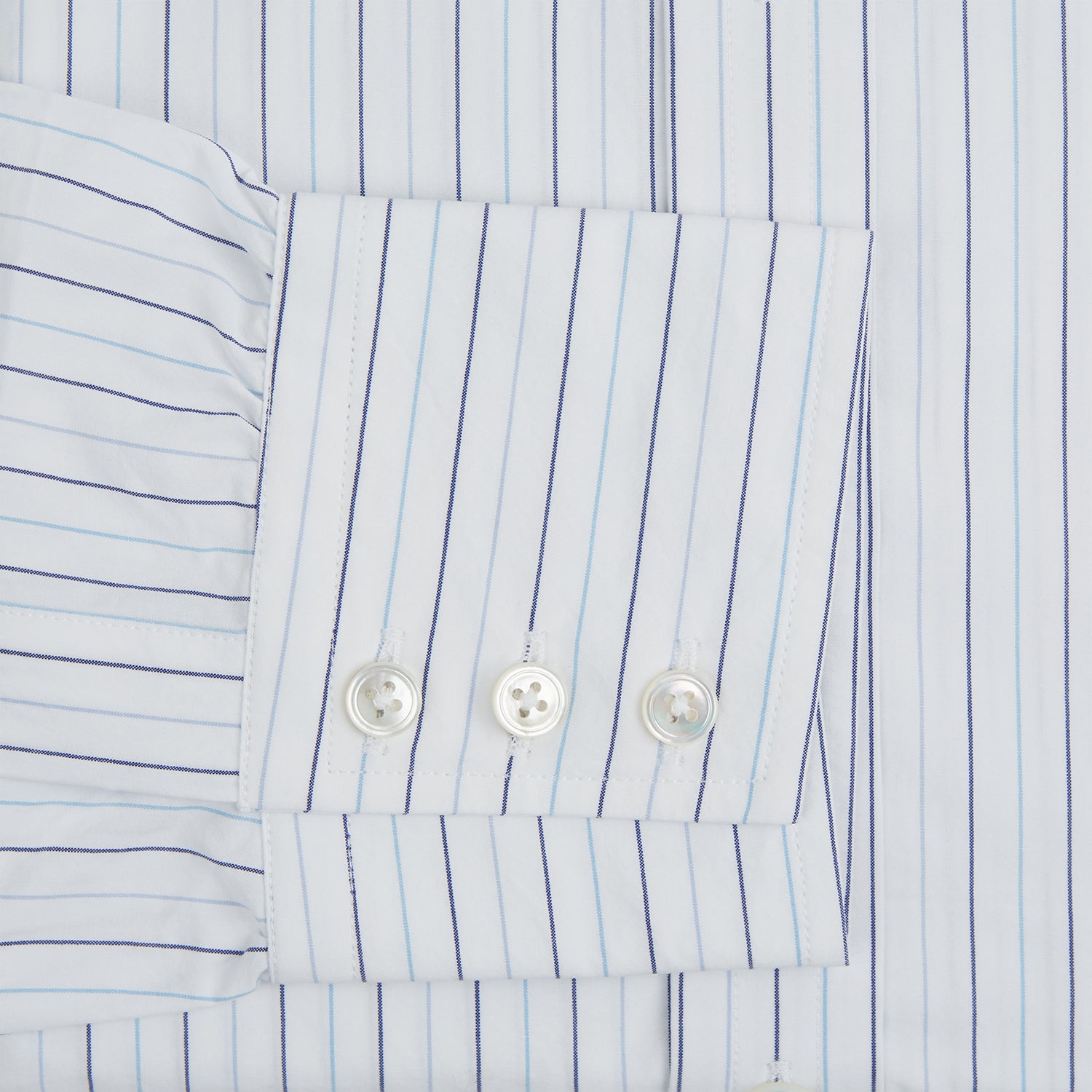 View 4 of product Blue Wide Pinstripe Mayfair Shirt