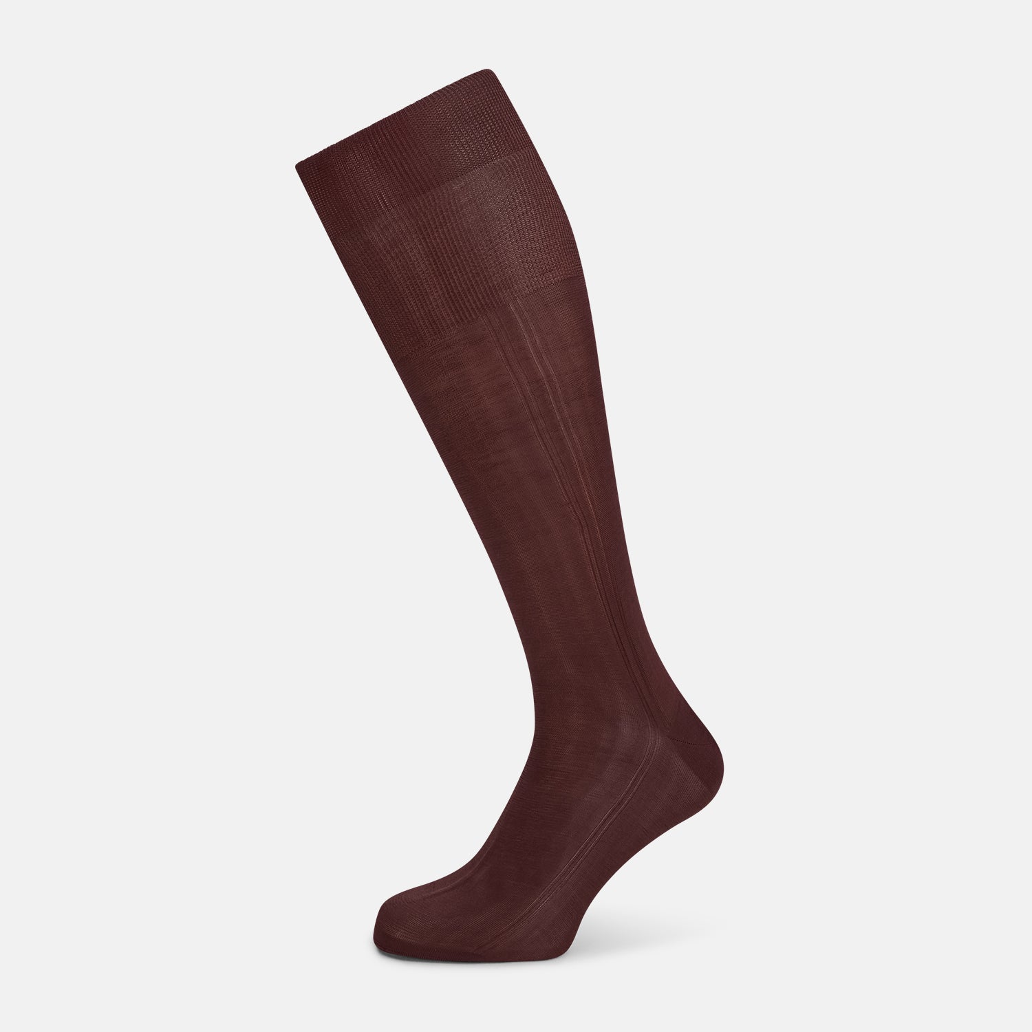 View 1 of product Burgundy Silk Long Socks