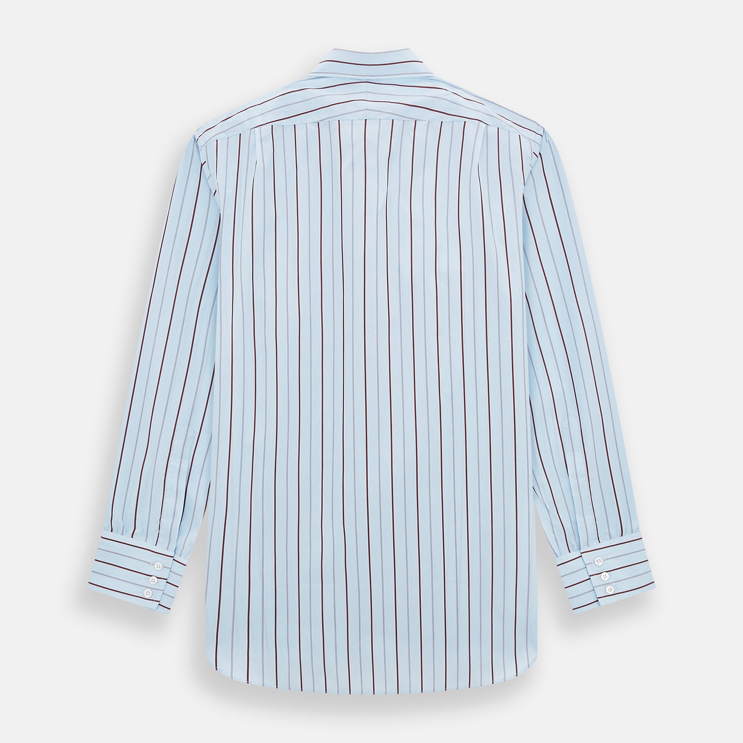 View 3 of product Burgundy Wide Pinstripe Mayfair Shirt