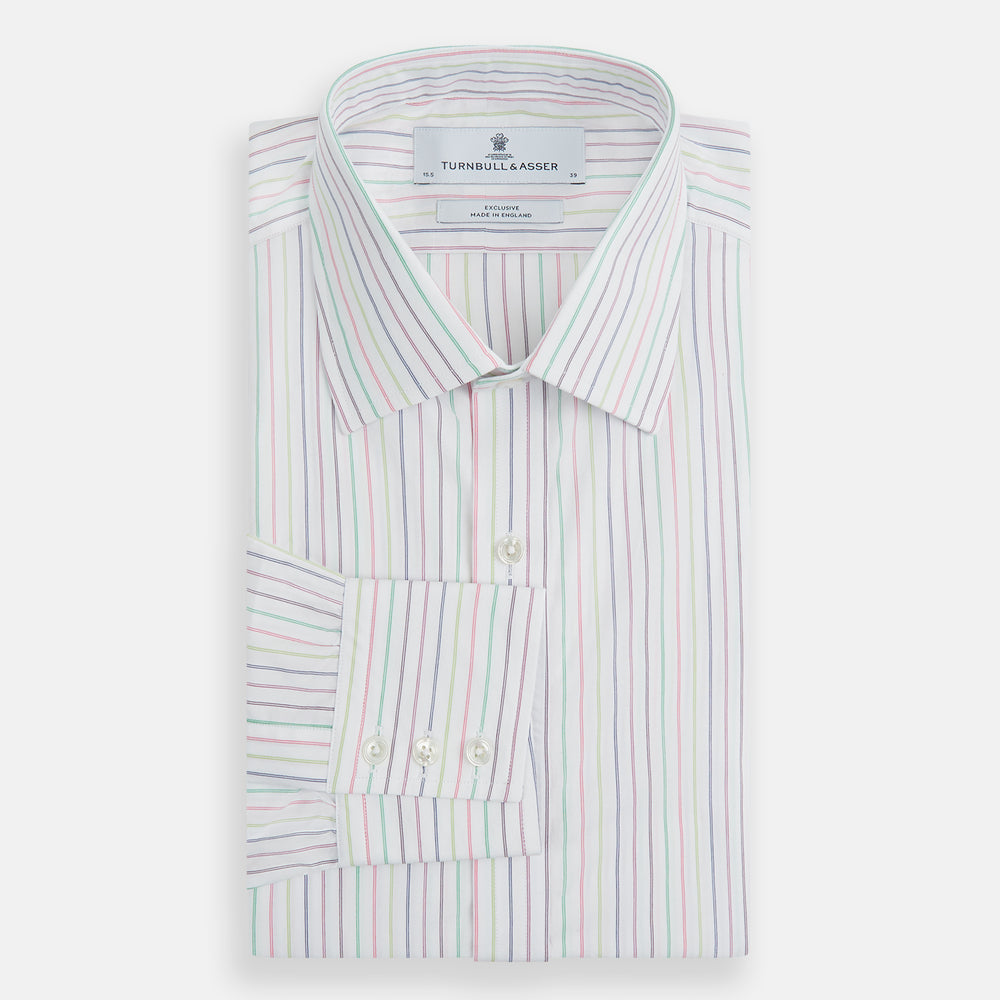 Multicoloured Double Pinstripe Mayfair Shirt