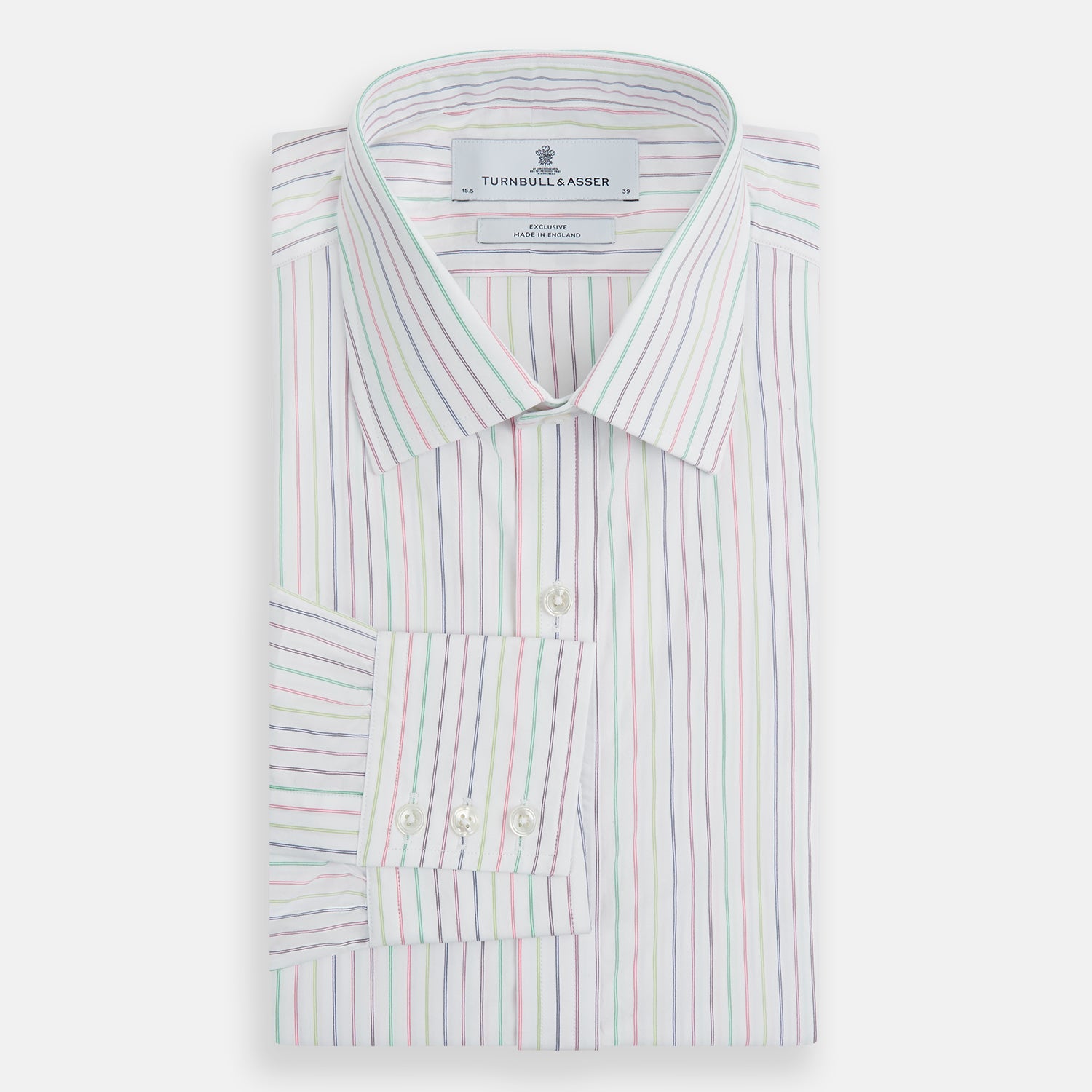View 12 of product Multicoloured Double Pinstripe Mayfair Shirt