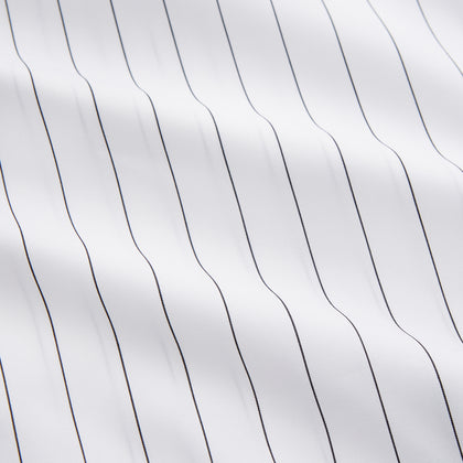 Black Fine Stripe Cotton Regular Fit Mayfair Shirt Image 1