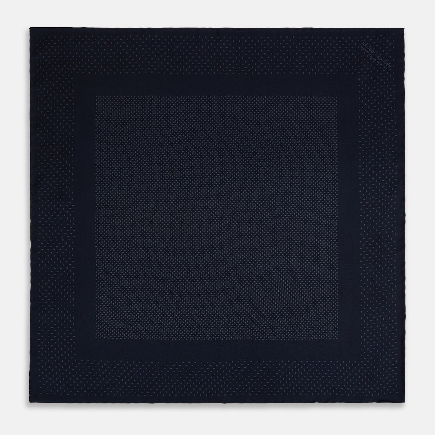 Navy and Charcoal Dot Silk Pocket Square