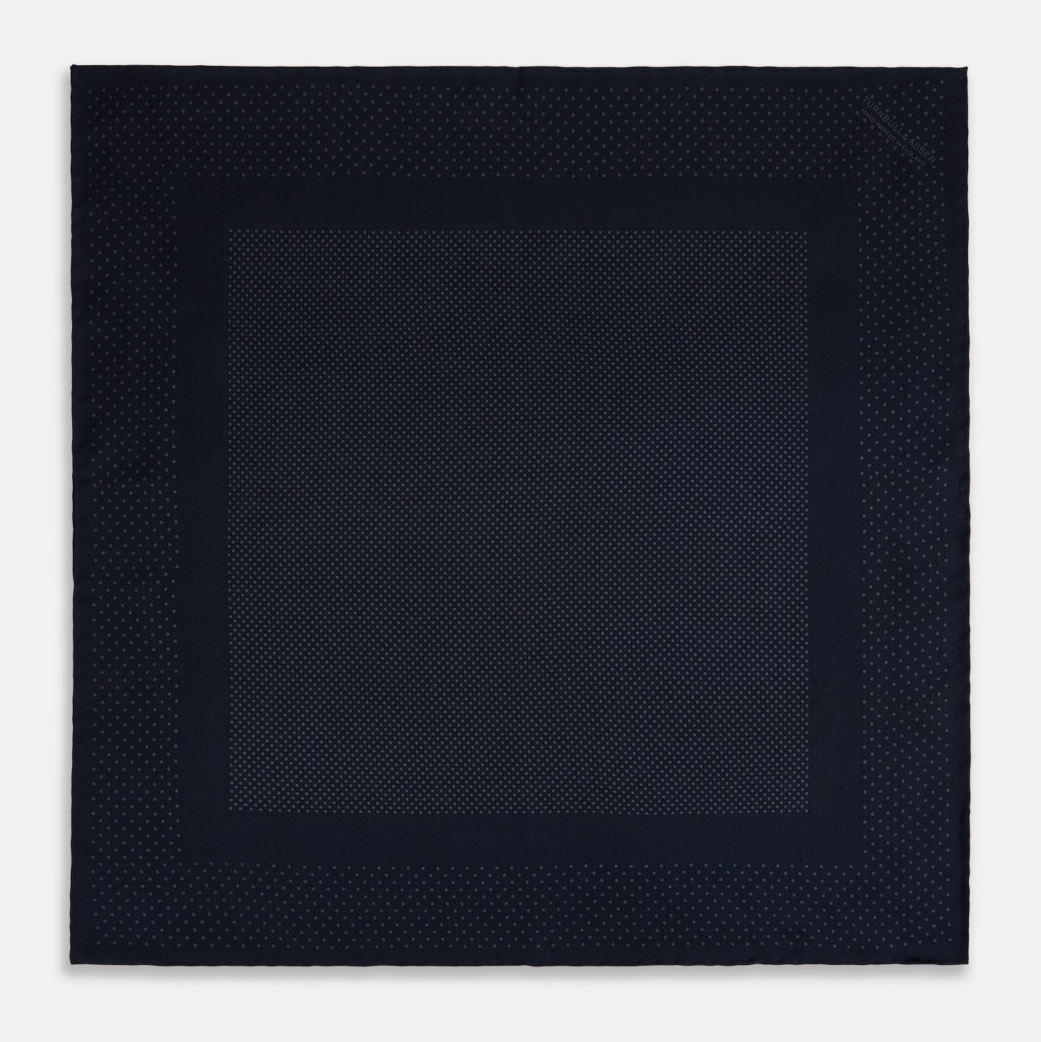 View 3 of product Navy and Charcoal Dot Silk Pocket Square