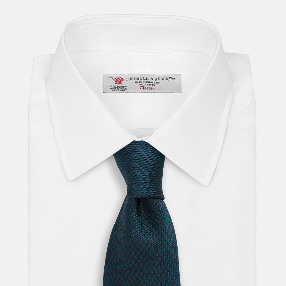 Navy Houndstooth Forest Green Tie