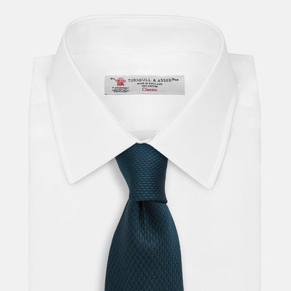 Navy Houndstooth Forest Green Tie Image 1