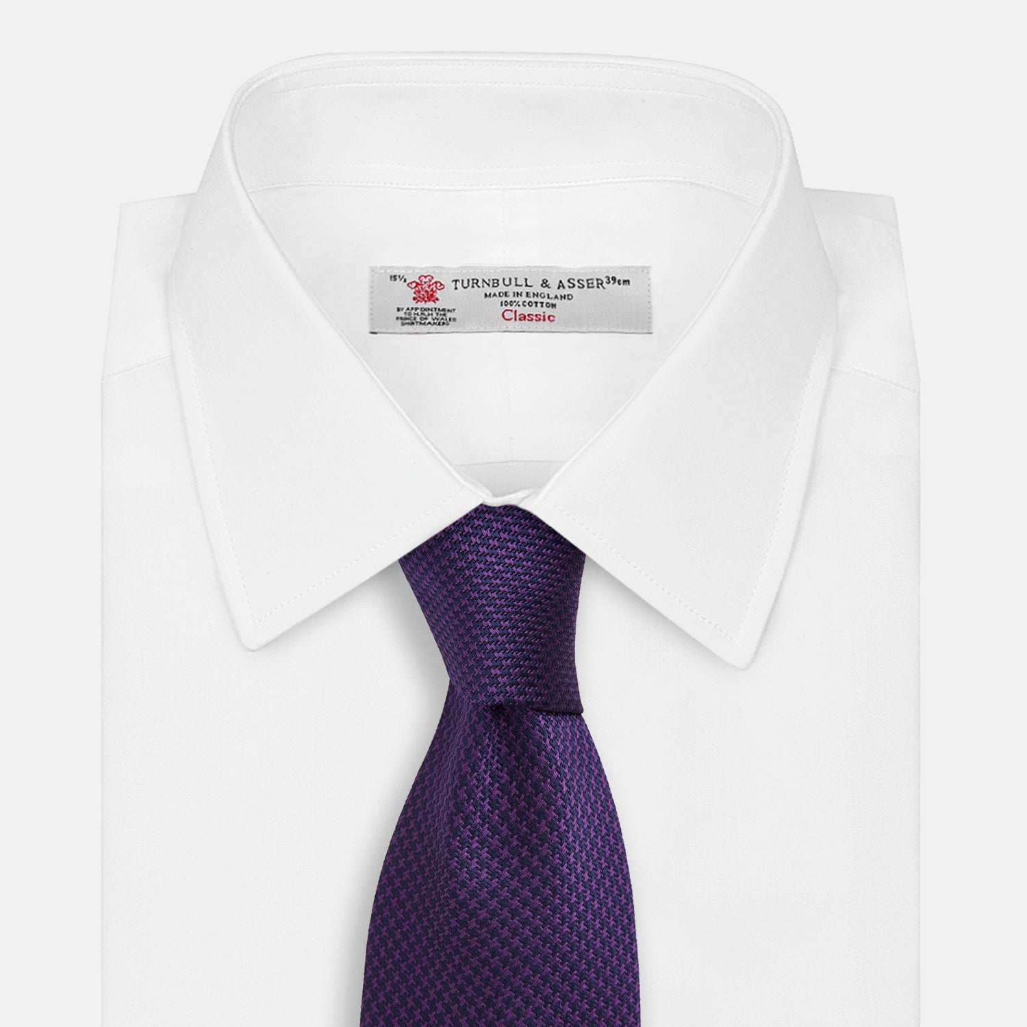 View 2 of product HOUNDSTOOTH NAVY PLUM TIE