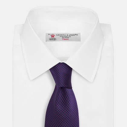 HOUNDSTOOTH NAVY PLUM TIE Image 1