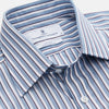 View 2 of product Blue and White Stripe Cotton Regular Fit Mayfair Shirt