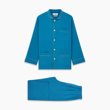 Blue Silk Hyde Pyjama Set Image 6