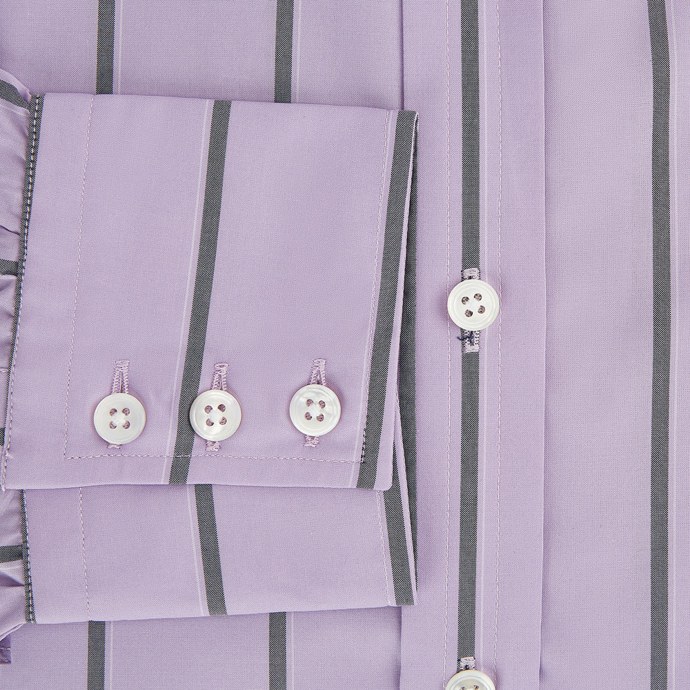 Lilac Track Stripe Mayfair Shirt