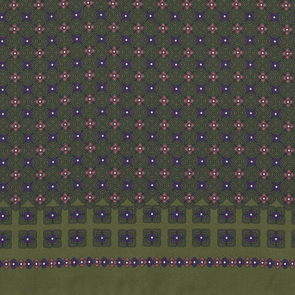 Green Rose Silk Pocket Square Image 2