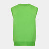 View 3 of product Lime Green Fine Merino V-Neck Sleeveless Cardigan