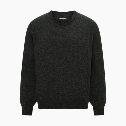 Dark Grey Cashmere Round Neck Jumper Image 4