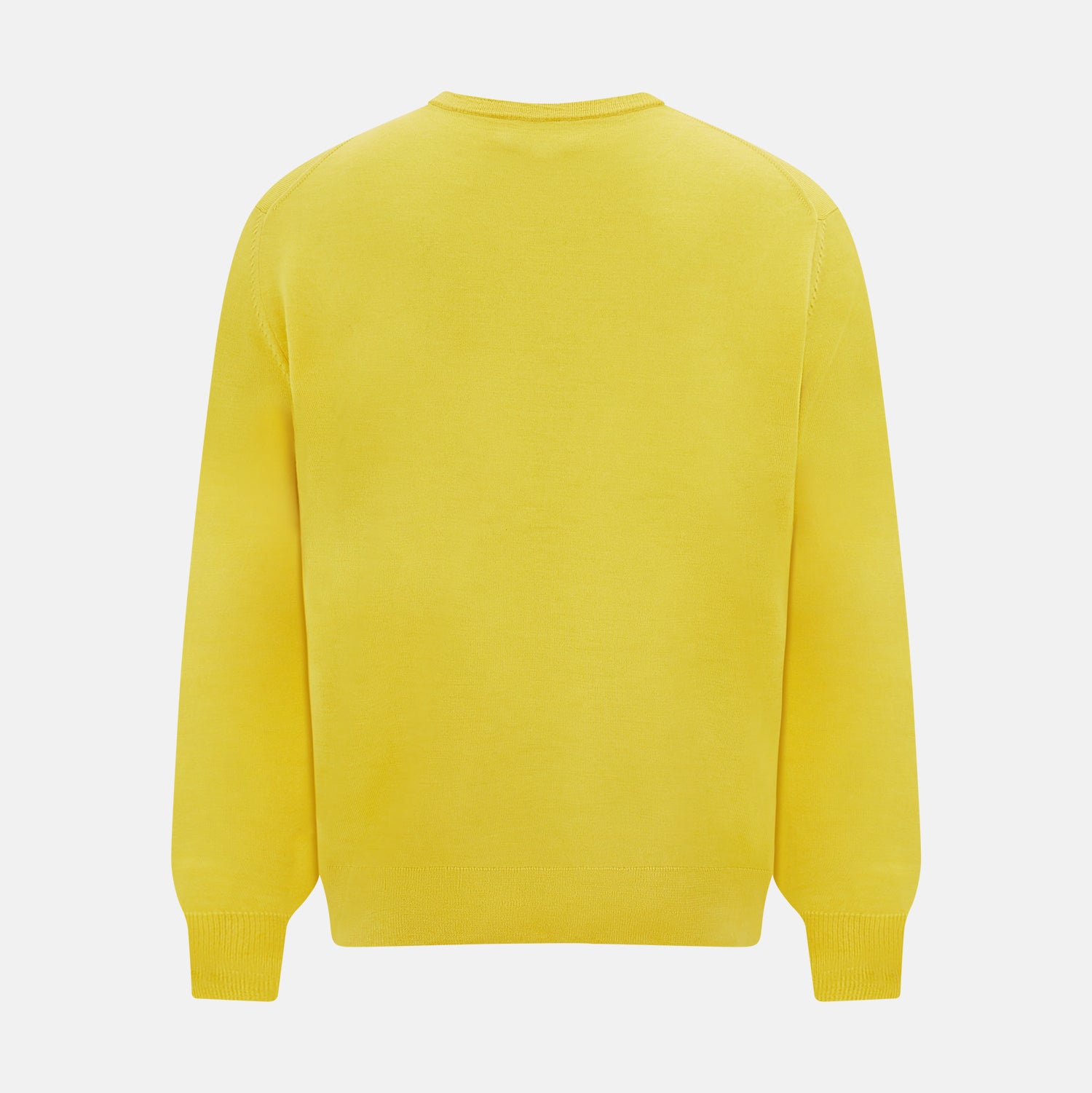 View 3 of product Canary Yellow Merino Round Neck Jumper