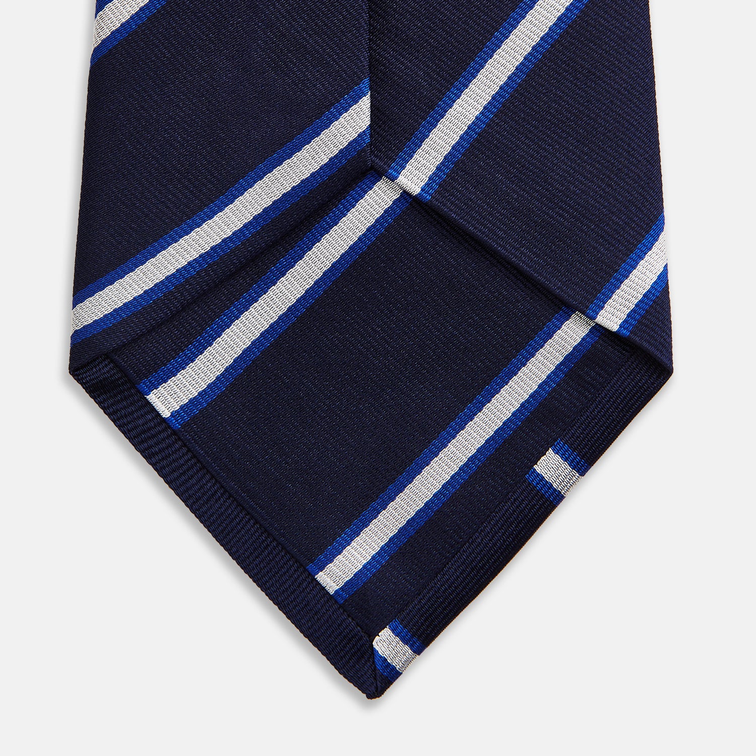 View 4 of product White and Navy  Blazer Silk Tie