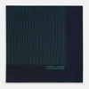 View 4 of product Navy and Petrol Green Stripe Silk Pocket Square