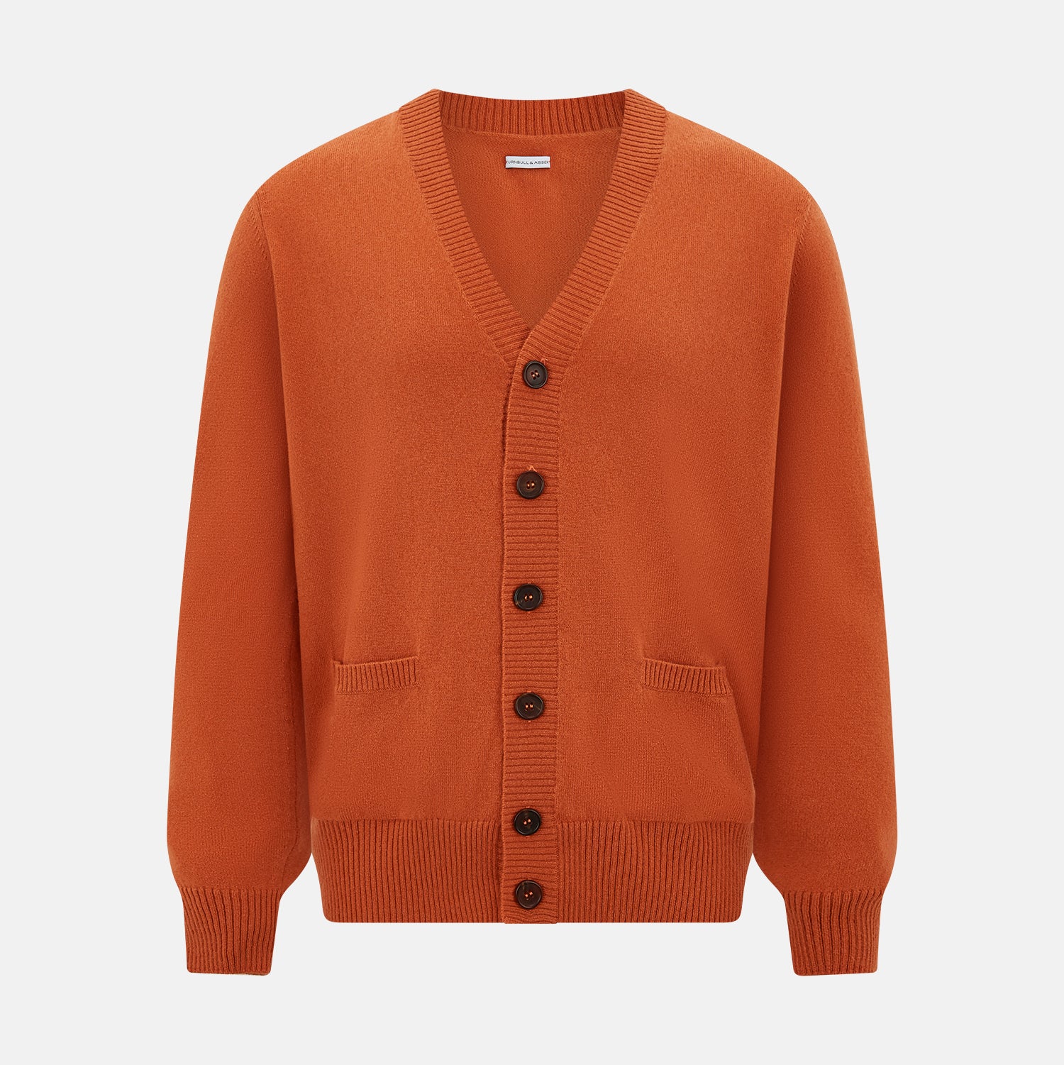 Orange Cashmere Cardigan