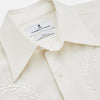 View 2 of product Cream Silk Long Point Embroidered Eamon Shirt