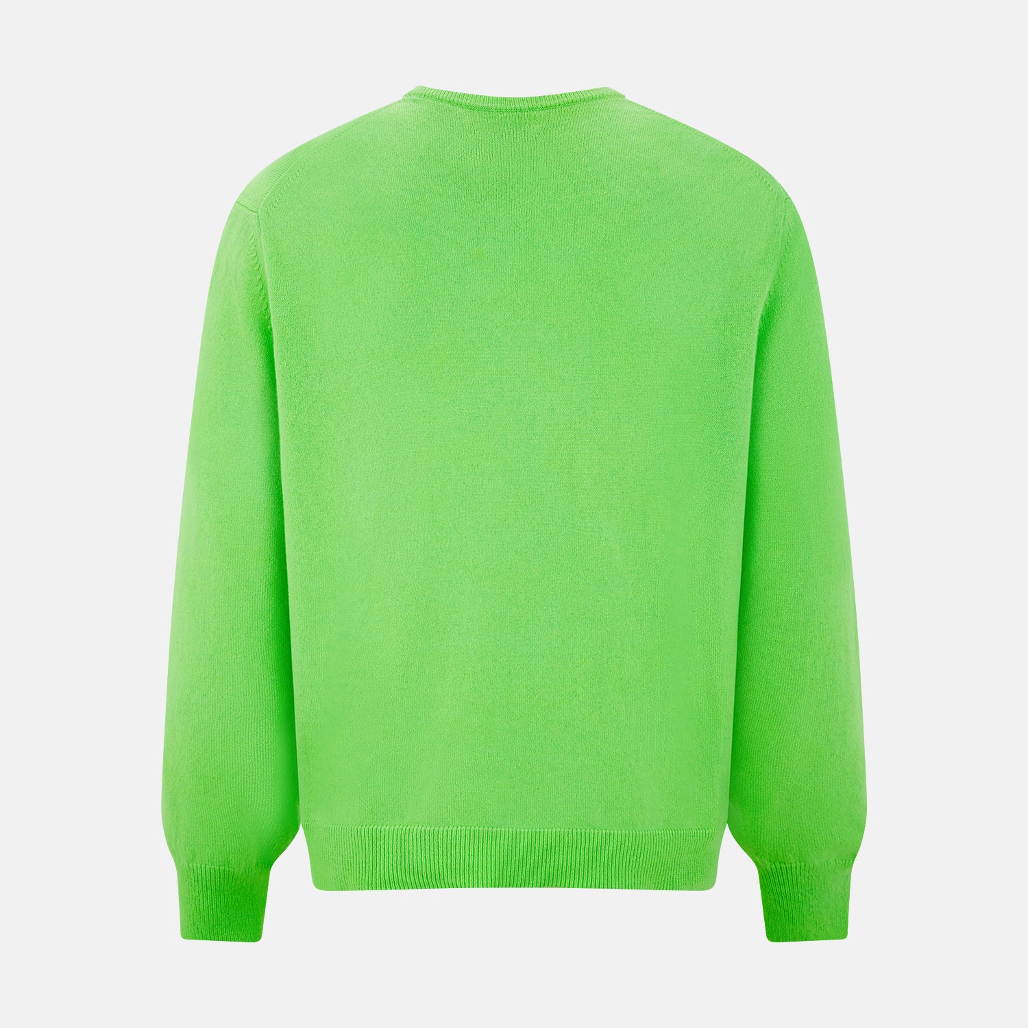 View 3 of product Bright Green Cashmere V-Neck Jumper