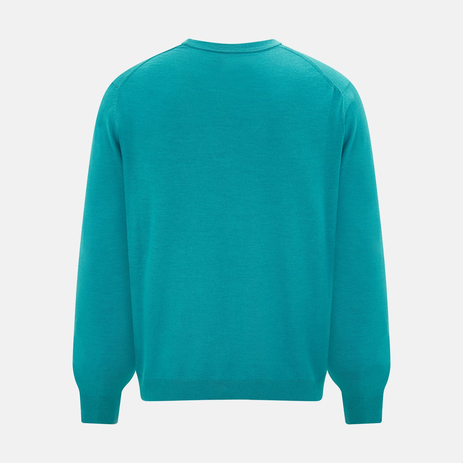 View 3 of product Turquoise Fine Merino V-Neck Cardigan